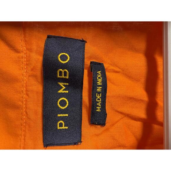 NWT Piombo Orange Long Sleeve Shirt Size M - Picture 3 of 4